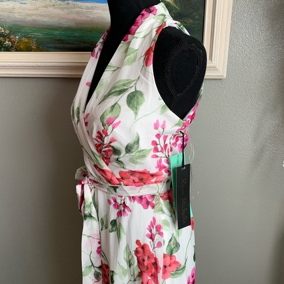 Ryan Michelle Floral Sleeveless V-Neck Style Dress Size PS - Picture 4 of 17